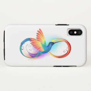 Rainbow Hummingbird with Infinity symbol Case-Mate iPhone Case