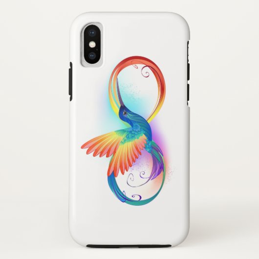 Rainbow Hummingbird with Infinity symbol Case-Mate iPhone Case (Achterkant)