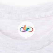 Rainbow Hummingbird with Infinity symbol Labels (Aangebracht)