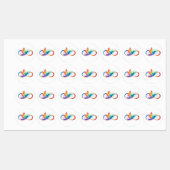 Rainbow Hummingbird with Infinity symbol Labels (Vel)