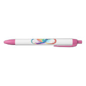 Rainbow Hummingbird with Infinity Symbool Zwarte Inkt Pen (Bodem)