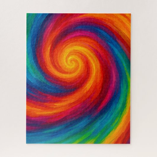 Rainbow Hurricane Swirl Legpuzzel (Verticaal)