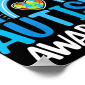 Rainbow I Draag Blue for My Son Autism Awareness Poster (Hoek)