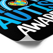 Rainbow I Draag Blue for My Son Autism Awareness Poster (Hoek)