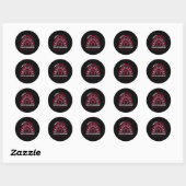 Rainbow I Draag Bourgondische kleinzoon Sickle Cel Ronde Sticker (Vel)