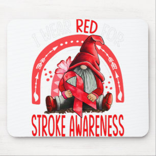 Rainbow I Draag Red Stroke Awareness Gnomen Muismat