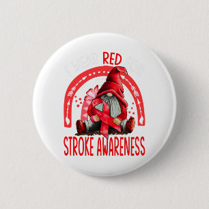 Rainbow I Draag Red Stroke Awareness Gnomen Ronde Button 5,7 Cm