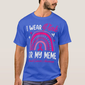 Rainbow I Draag roze voor mijn mammie borstkanker T-shirt