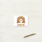 Rainbow I Teach Cutest 1st grade Turkey Teacher Post-it® Notes (Op bureau)