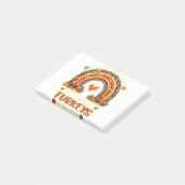 Rainbow I Teach Cutest 1st grade Turkey Teacher Post-it® Notes (Schuin)