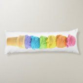 Rainbow Ice Cream Cone Body Pillow Lichaamskussen (Achterkant)
