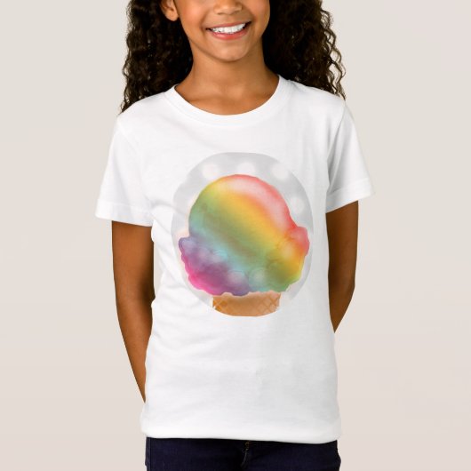 Rainbow Ice Cream Cone Sherbet - T-shirt (Voorkant)