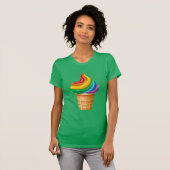 Rainbow Ice Cream Cone T-shirt (Voorkant volledig)