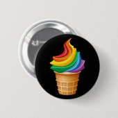 Rainbow Ice Cream Ronde Button 5,7 Cm (Voorkant /achterkant)
