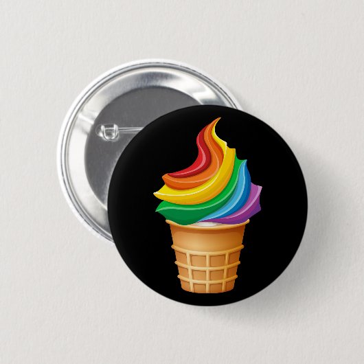 Rainbow Ice Cream Ronde Button 5,7 Cm (Voorkant /achterkant)