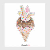 Rainbow Ice Cream Sticker (Vel)