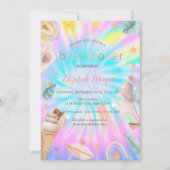 Rainbow Ice crème Balloons Tie Dye Baby shower Kaart (Voorkant)