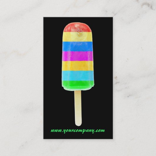 Rainbow Ice Lolly-visitekaartje Visitekaartje (Voorkant)