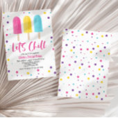 Rainbow Ice Pop Let's Chill Summer Birthday Kaart