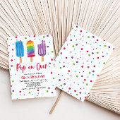 Rainbow Ice Pop Pop op overdag uitnodiging