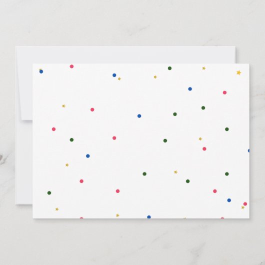 Rainbow ice pop Tweede verjaardag bedankje Aankondiging (Achterkant)