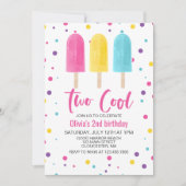 Rainbow Ice Pop Two Cool Summer Birthday Kaart (Voorkant)