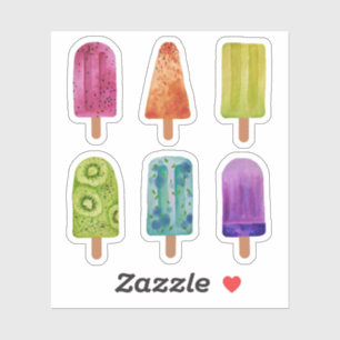Rainbow Ice Poppen Custom-Cut Vinyl Sticker Sheet
