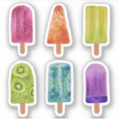 Rainbow Ice Poppen Custom-Cut Vinyl Sticker Sheet (Voorkant)