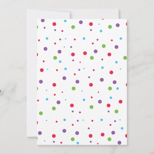 Rainbow Ice Poppen Koel Een 1e Verjaardagsuitnodig Kaart (Achterkant)