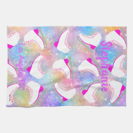 Rainbow Ice Skating Pattern, gepersonaliseerd Theedoek