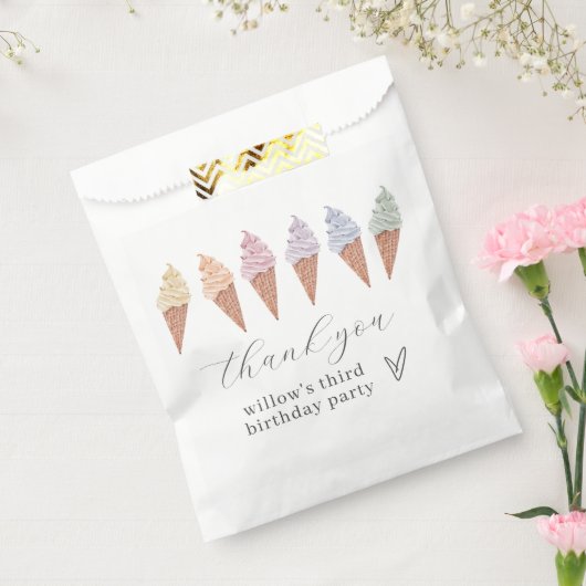 Rainbow Icecream Bedankzakje (Gezegeld)