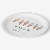 Rainbow Icecream Papieren Bordje (Gekanteld)