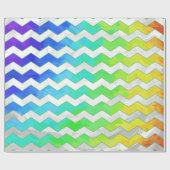 Rainbow Icy Chevron Pattern Cadeaupapier (Vlak)