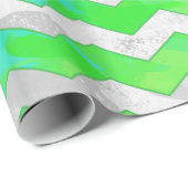 Rainbow Icy Chevron Pattern Cadeaupapier (Rol Hoek)