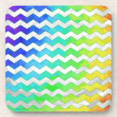 Rainbow Icy Chevron Pattern Drankjes Onderzetter (Voorkant)