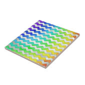 Rainbow Icy Chevron Pattern Tegeltje (Zijkant)