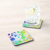 Rainbow Icy Polka Dot Pattern Bier Onderzetter (Rechterzijde)