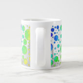 Rainbow Icy Polka Dot Pattern Grote Koffiekop (Achterkant)