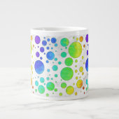 Rainbow Icy Polka Dot Pattern Grote Koffiekop (Voorkant)