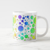 Rainbow Icy Polka Dot Pattern Grote Koffiekop (Rechts)