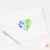 Rainbow Icy Polka Dot Pattern Hart Sticker (Envelop)