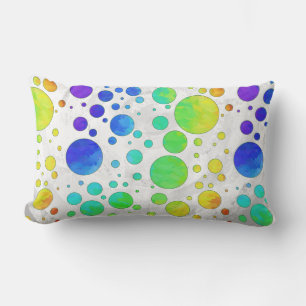 Rainbow Icy Polka Dot Pattern Kussen
