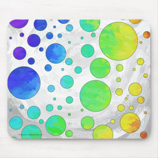 Rainbow Icy Polka Dot Pattern Muismat (Voorkant)