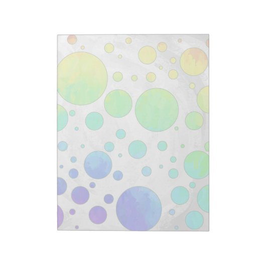 Rainbow Icy Polka Dot Pattern Notitieblok (Linkerzijde)