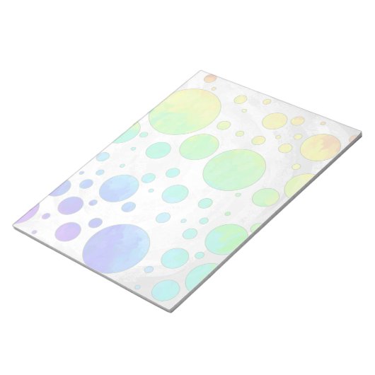 Rainbow Icy Polka Dot Pattern Notitieblok (Schuin)