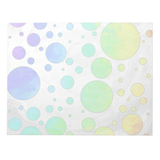 Rainbow Icy Polka Dot Pattern Notitieblok (Voorkant)