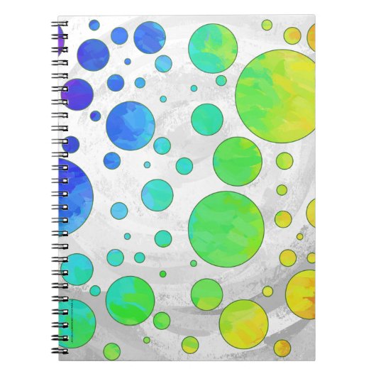 Rainbow Icy Polka Dot Pattern Notitieboek (Voorkant)