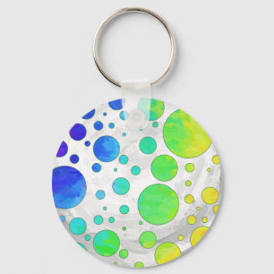 Rainbow Icy Polka Dot Pattern Sleutelhanger