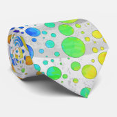 Rainbow Icy Polka Dot Pattern Stropdas (Opgerold)