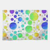 Rainbow Icy Polka Dot Pattern Theedoek (Horizontaal)